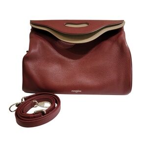 Fonfrege 1791 Westphal Crossbody Tote Bag Maroon Pebbled French NWOT NEW $1,295